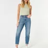 Jeans Mom de tiro ultra alto con lavado oscuro