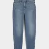 Jeans Mom de tiro ultra alto con lavado oscuro