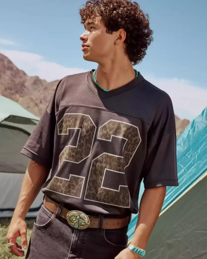 Jersey gráfico con patrón holgado Jersey gráfico con patrón holgado
