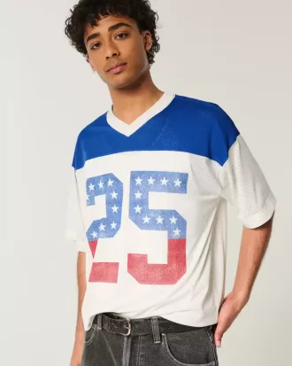 Jersey gráfico de números cortos y cuadrados