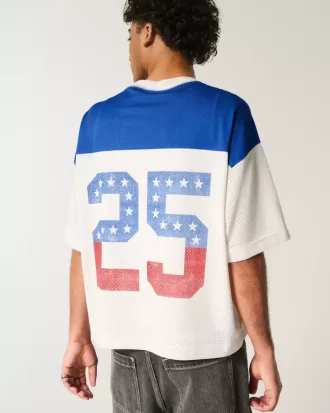 Jersey gráfico de números cortos y cuadrados