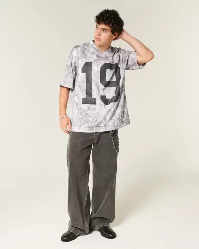 Jersey holgado de camuflaje gráfico Jersey holgado de camuflaje gráfico