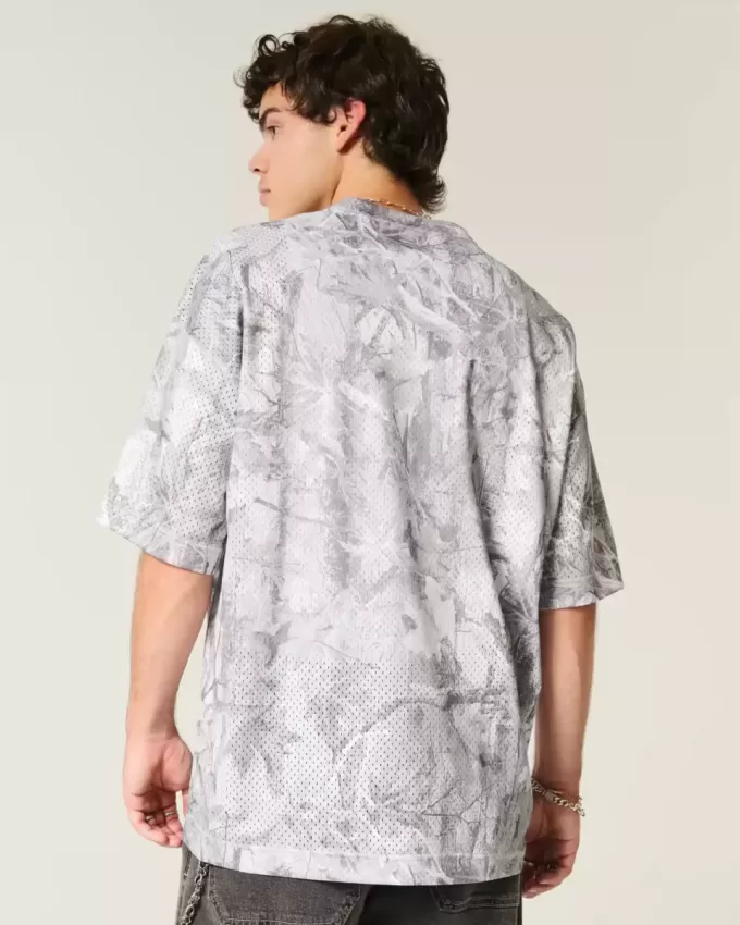 Jersey holgado de camuflaje gráfico Jersey holgado de camuflaje gráfico