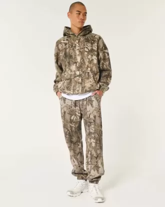 Joggers relajados de polar con logotipo