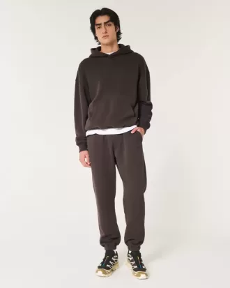 Joggers relajados de polar con logotipo