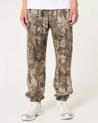 Joggers relajados de polar con logotipo