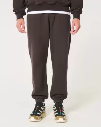Joggers relajados de polar con logotipo