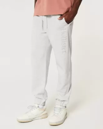 Joggers relajados de polar con logotipo
