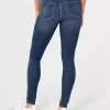 Leggings vaqueros de tiro alto con lavado medio Leggings vaqueros de tiro alto con lavado medio