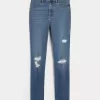 Leggings vaqueros de tiro alto con lavado medio y rotos Leggings vaqueros de tiro alto con lavado medio y rotos
