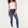 Leggings vaqueros de tiro alto con lavado oscuro Leggings vaqueros de tiro alto con lavado oscuro
