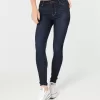 Leggings vaqueros de tiro alto con lavado oscuro Leggings vaqueros de tiro alto con lavado oscuro