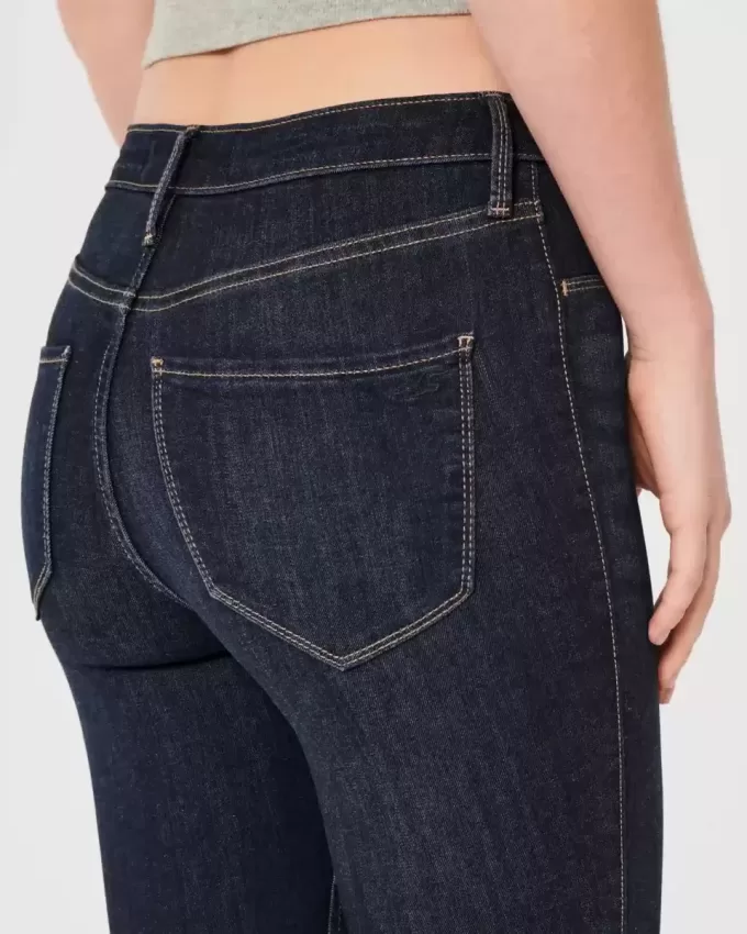 Leggings vaqueros de tiro alto con lavado oscuro Leggings vaqueros de tiro alto con lavado oscuro