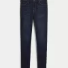 Leggings vaqueros de tiro alto con lavado oscuro Leggings vaqueros de tiro alto con lavado oscuro