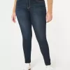 Leggings vaqueros de tiro alto con lavado oscuro y curvas Leggings vaqueros de tiro alto con lavado oscuro y curvas