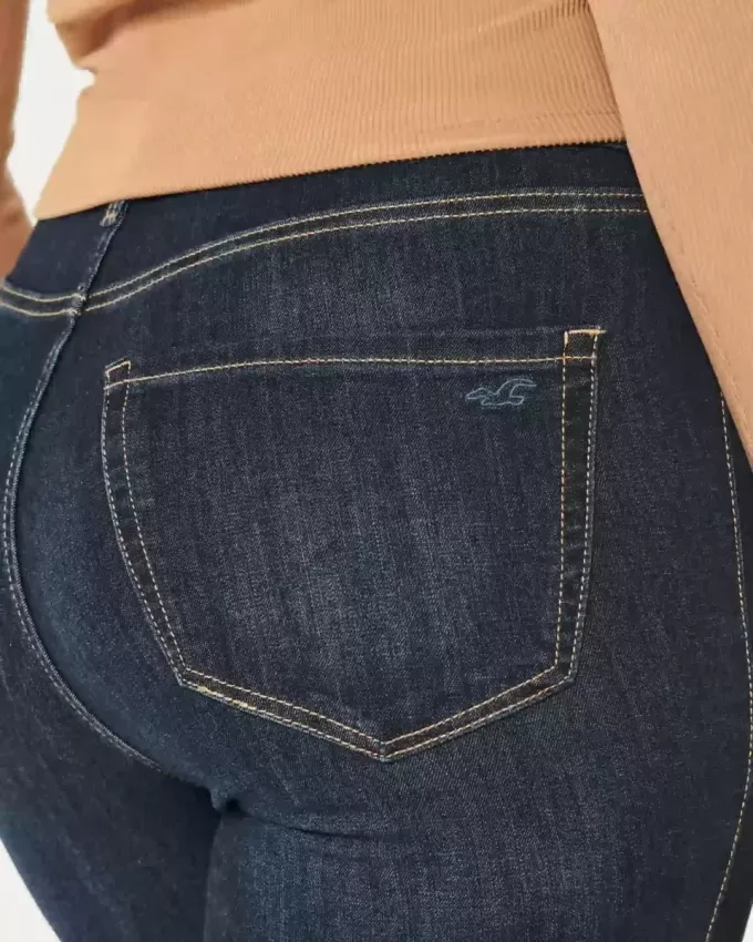 Leggings vaqueros de tiro alto con lavado oscuro y curvas Leggings vaqueros de tiro alto con lavado oscuro y curvas
