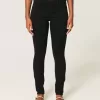 Leggings vaqueros negros de tiro alto Leggings vaqueros negros de tiro alto