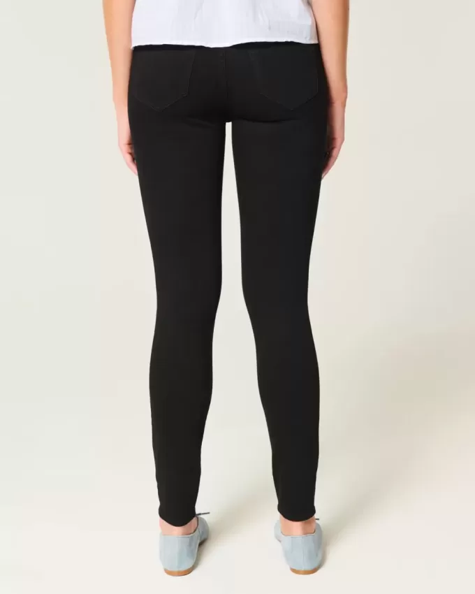 Leggings vaqueros negros de tiro alto Leggings vaqueros negros de tiro alto