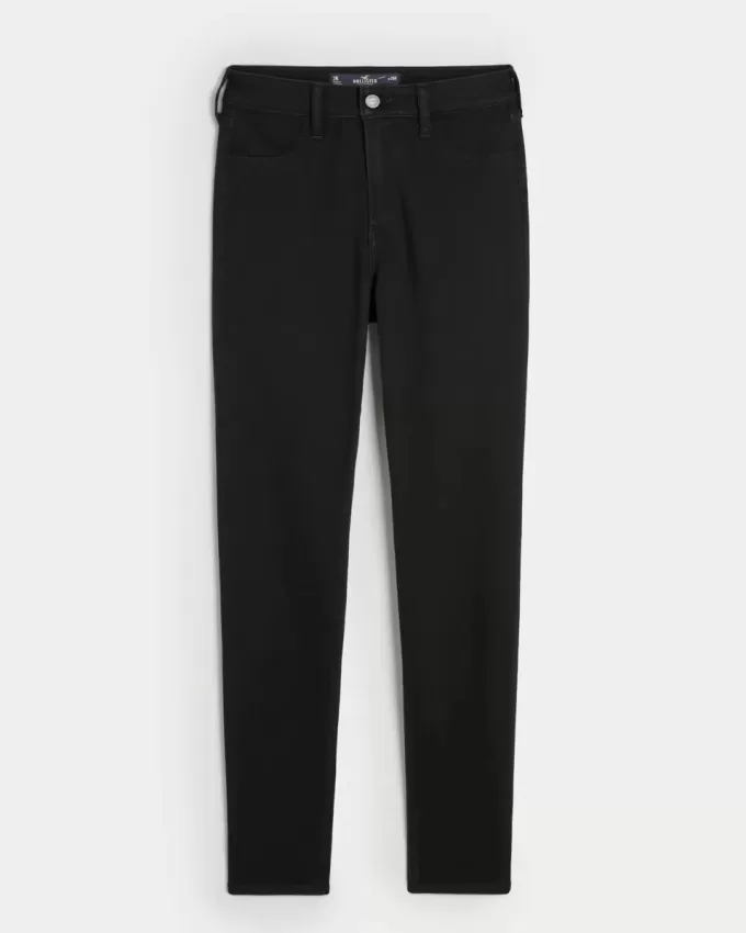 Leggings vaqueros negros de tiro alto Leggings vaqueros negros de tiro alto
