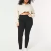 Leggings vaqueros negros de tiro alto con curvas Leggings vaqueros negros de tiro alto con curvas