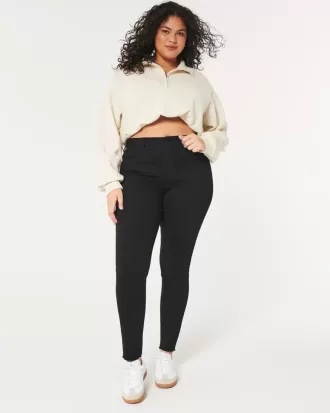 Leggings vaqueros negros de tiro alto con curvas Leggings vaqueros negros de tiro alto con curvas