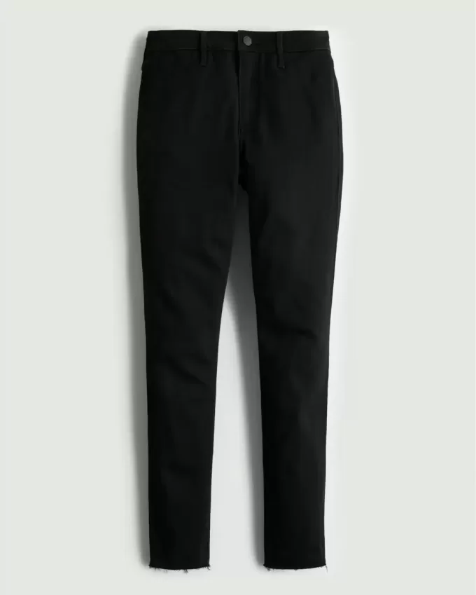 Leggings vaqueros negros de tiro alto con curvas Leggings vaqueros negros de tiro alto con curvas