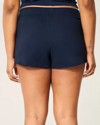 Mini shorts de polar con estampado de oso