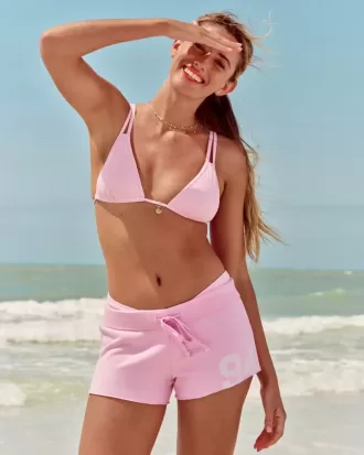 Mini shorts de polar con gráficos de números