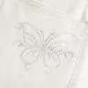 Minifalda de sarga con mariposas y brillo de tiro bajo Minifalda de sarga con mariposas y brillo de tiro bajo