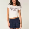 Minifalda pantalón con volantes escalonados