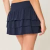 Minifalda pantalón con volantes escalonados