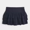Minifalda pantalón con volantes escalonados