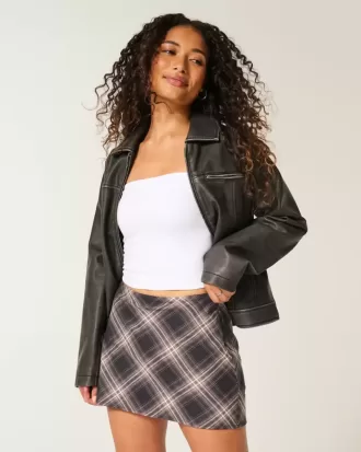 Minifalda pantalón de tiro alto con corte A