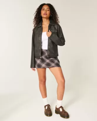 Minifalda pantalón de tiro alto con corte A