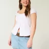 Minifalda vaquera de tiro bajo con rayas de ferrocarril Minifalda vaquera de tiro bajo con rayas de ferrocarril
