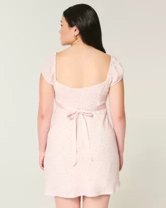 Minivestido con banda de satén de crepé