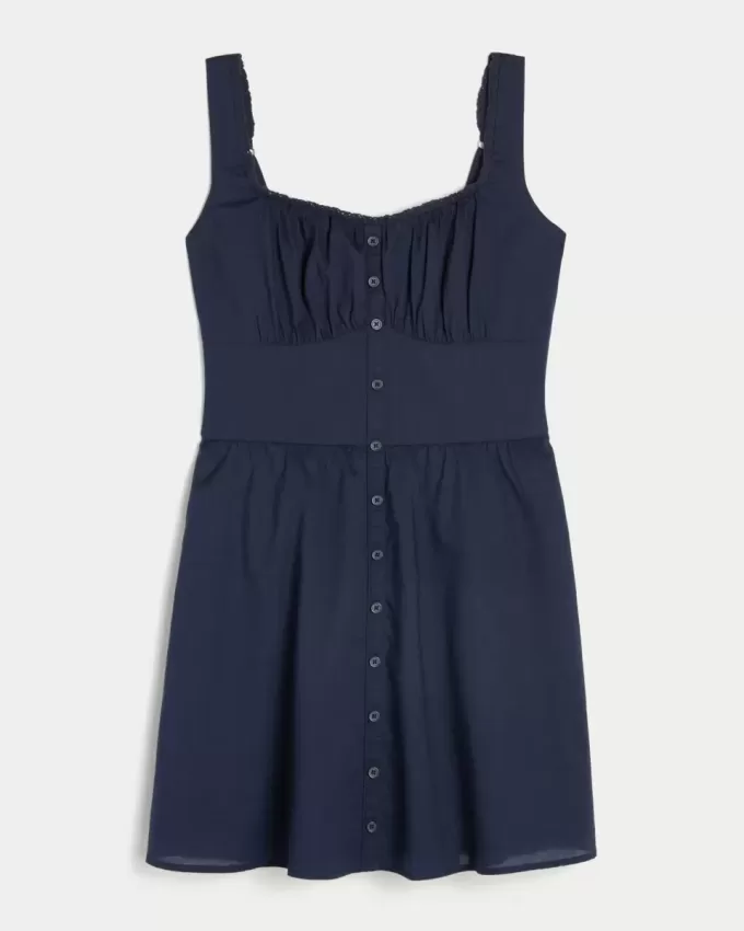 Minivestido con botones al frente Minivestido con botones al frente