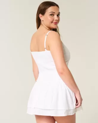 Minivestido con ribete de encaje