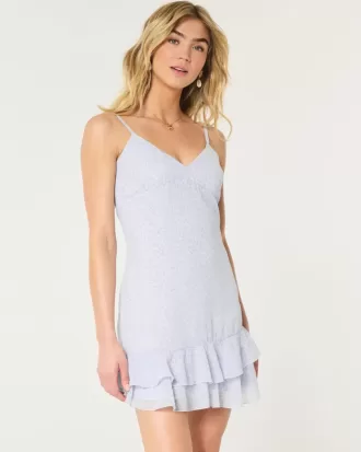 Minivestido de gasa con volantes