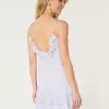 Minivestido de gasa con volantes Minivestido de gasa con volantes