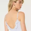 Minivestido de gasa con volantes Minivestido de gasa con volantes