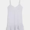 Minivestido de gasa con volantes Minivestido de gasa con volantes