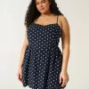 Minivestido de mezcla de lino con espalda abierta Minivestido de mezcla de lino con espalda abierta
