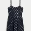 Minivestido de mezcla de lino con espalda abierta Minivestido de mezcla de lino con espalda abierta