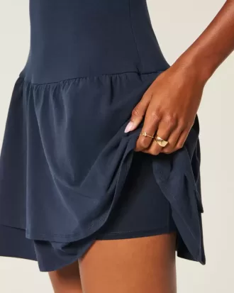Minivestido de punto escalonado