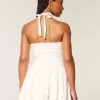 Minivestido halter con cintura baja