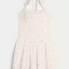 Minivestido halter con cintura baja