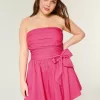 Minivestido sin tirantes con lazo Minivestido sin tirantes con lazo