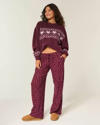 Pantalones anchos de canalé acogedores