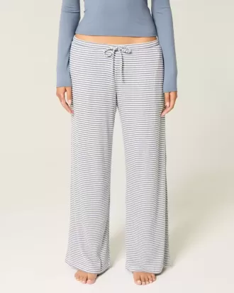 Pantalones anchos de canalé acogedores